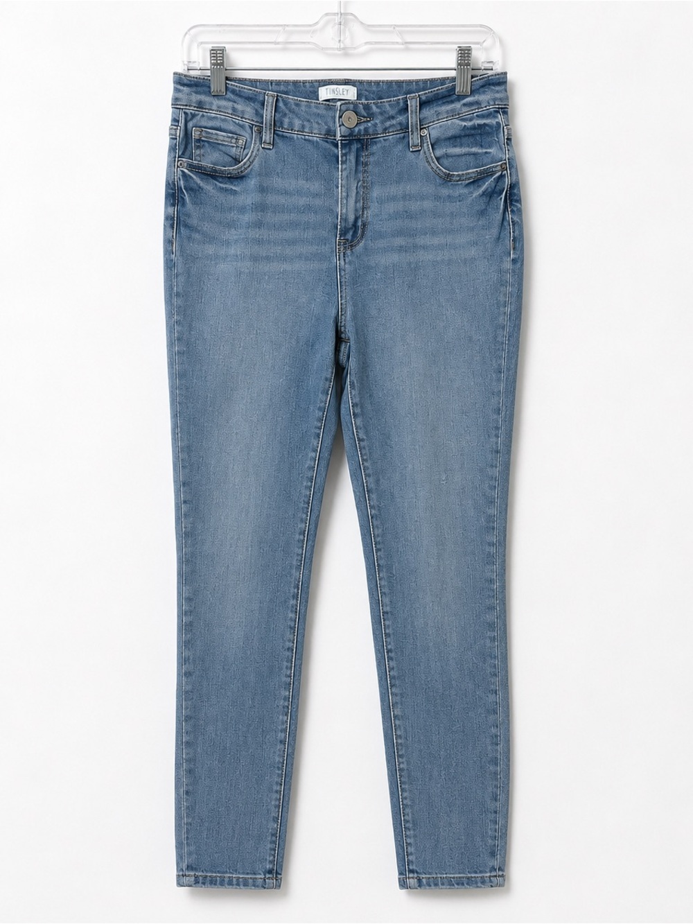 Time and Tru Women High Rise Skinny Jeans Medium Light Wash - Size 6 Regular